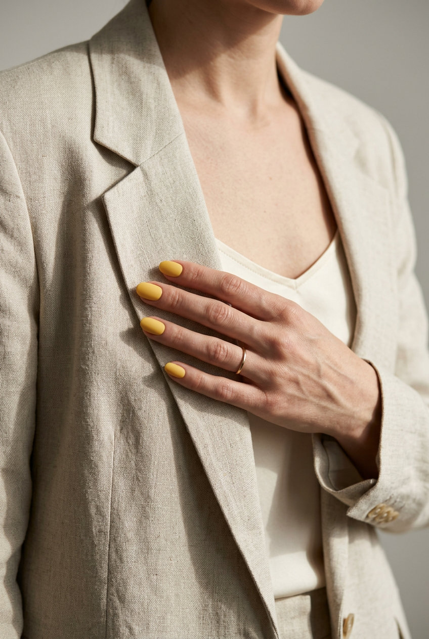 Electric Blue Aura Nails 2026: Futuristic Date Night Style Electric blue aura almond nails for date night, a futuristic and artistic solid summer nails 2026 look.