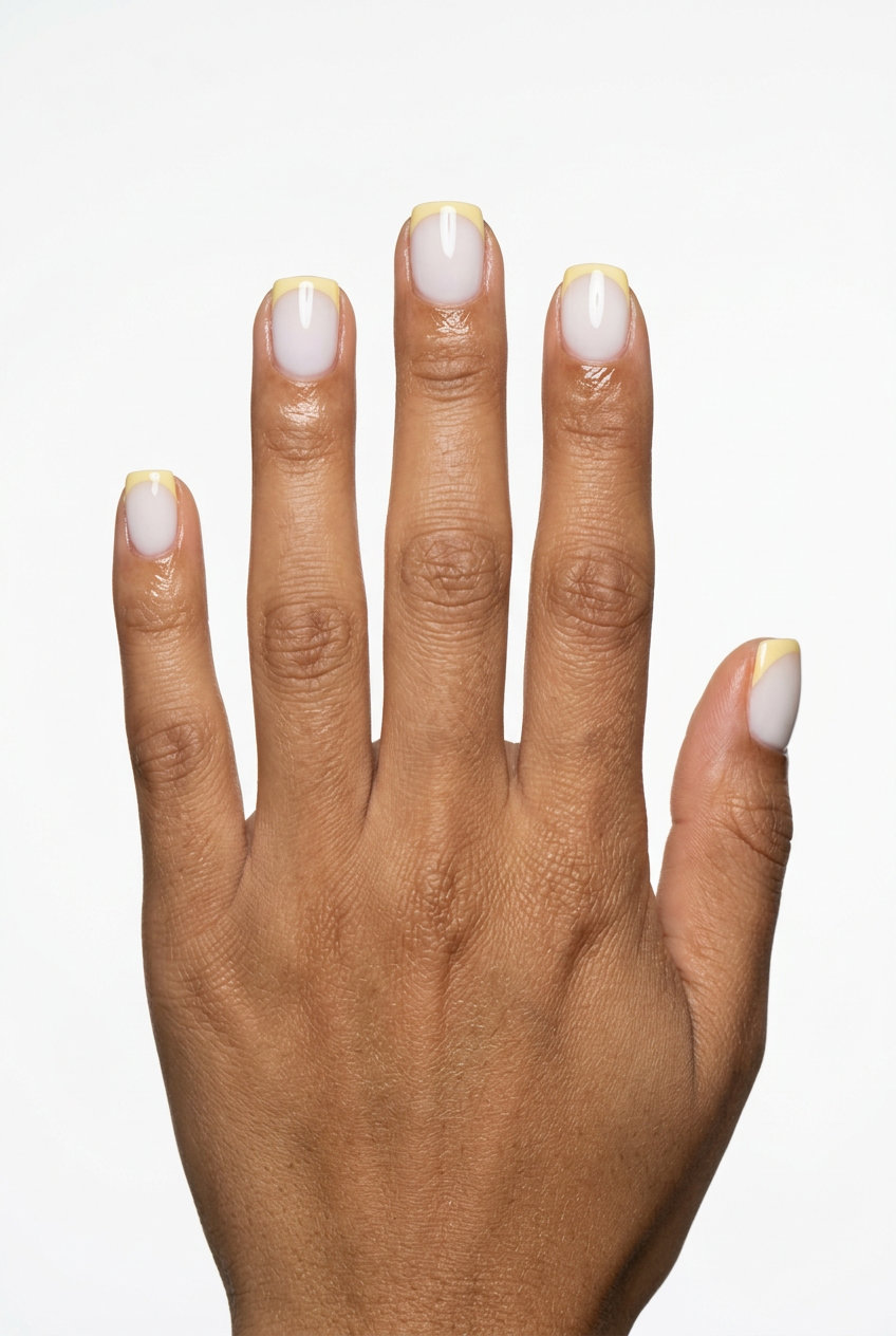 Butter Yellow French Nails 2026 | Clean Girl Style Sunny Sheer Butter Yellow French nails: minimalist chic for summer 2026 work outfits.