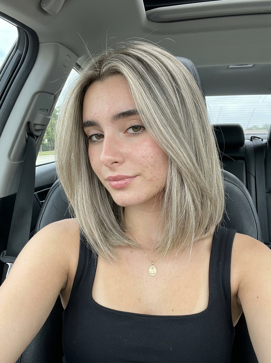 Ash Blonde Highlights for Summer 2026 muted ash blonde highlights with cool grey, foil technique for summer 2026