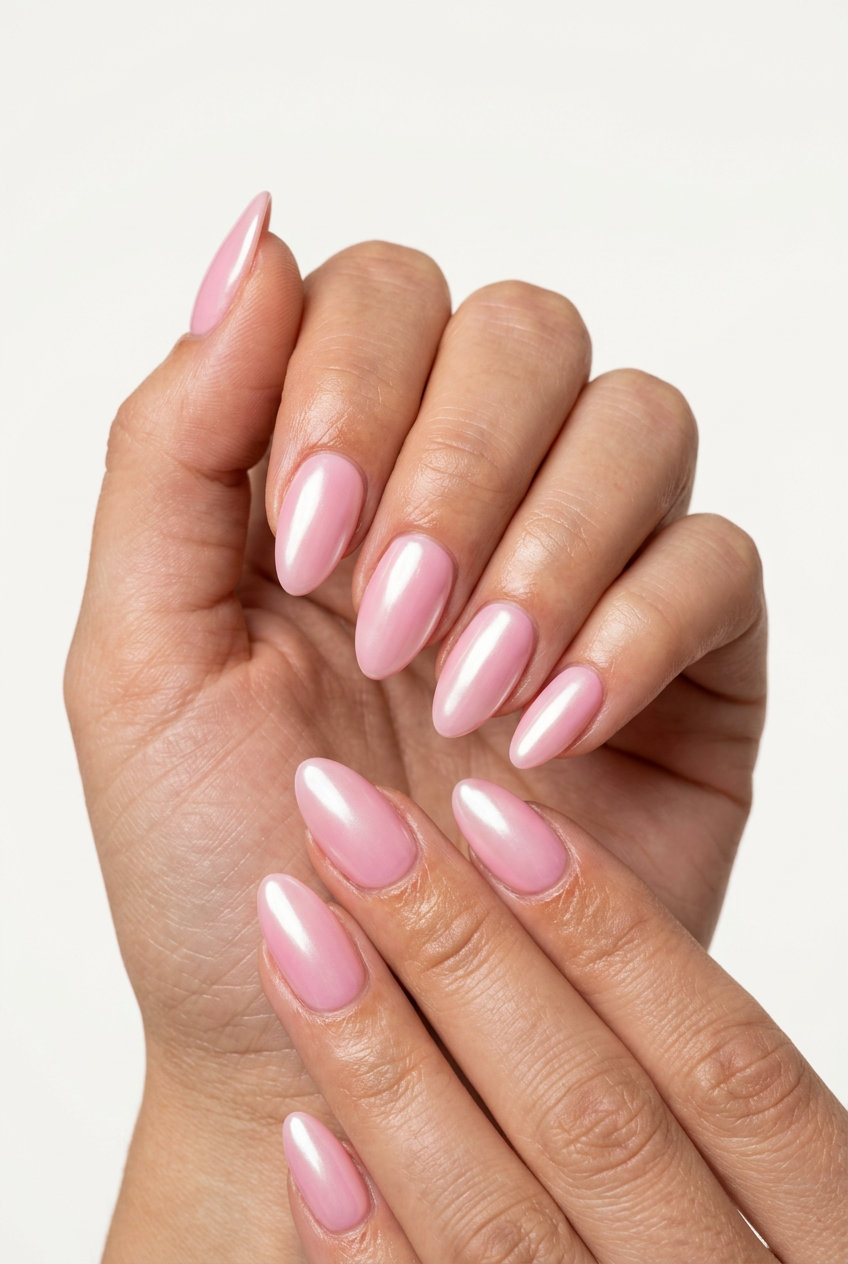 Pink Summer Nails 2026: Bubblegum Glazed Donut Sweet bubblegum pink glazed donut nails for pink summer nails 2026. Fresh vacation or daily style.