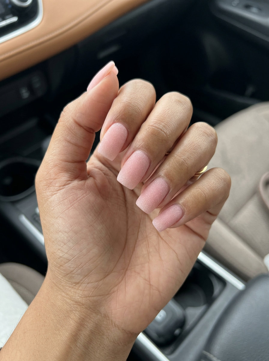 Pink Summer Nails 2026: Sheer Rose Textured Matte Minimalist sheer rose textured matte nails for pink summer nails 2026. Sophisticated daily outing style.