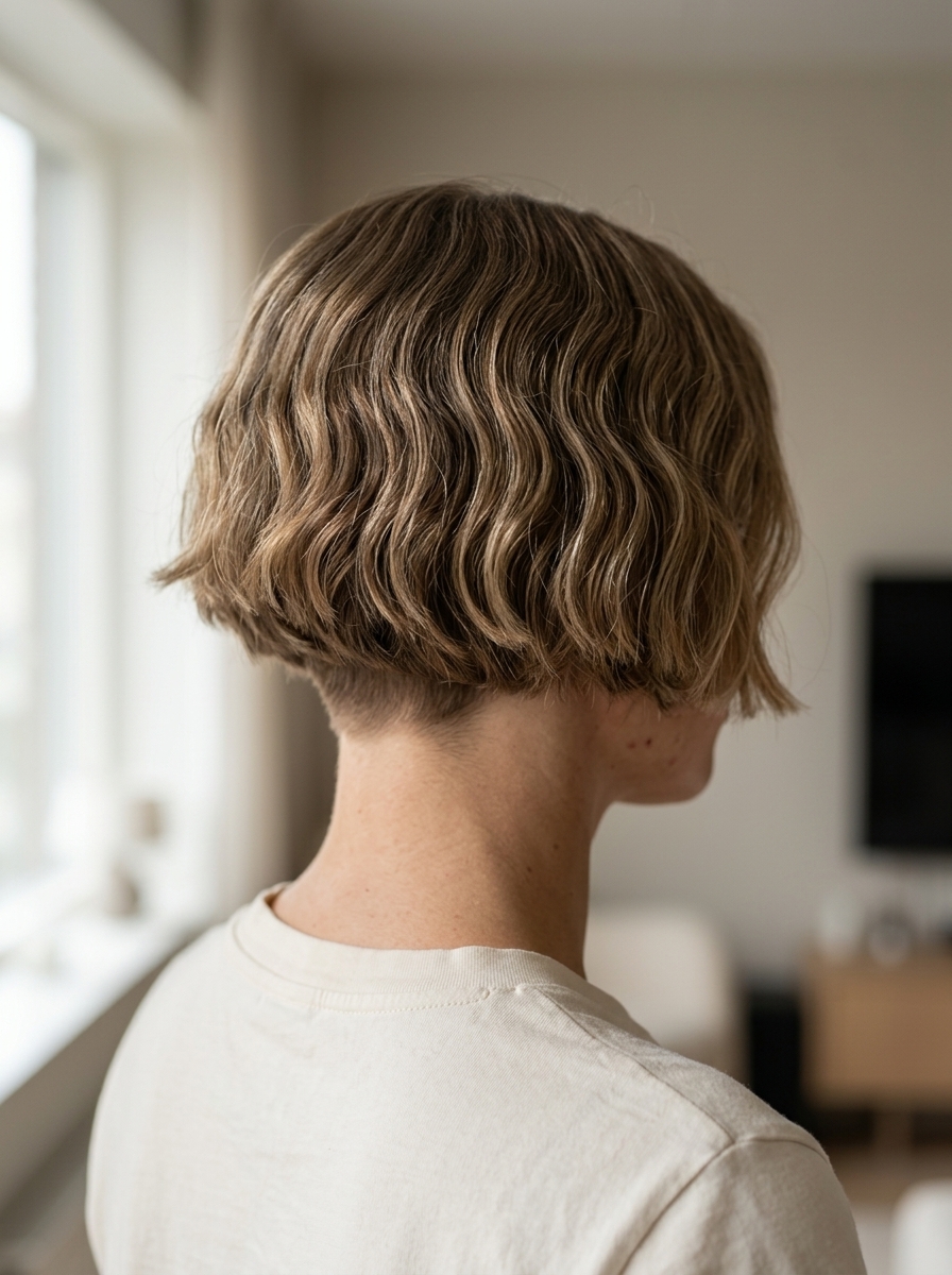 Crimped Pixie Hairstyle 2026 short platinum blonde pixie with ultra-flat crimped waves and sleek roots for festivals