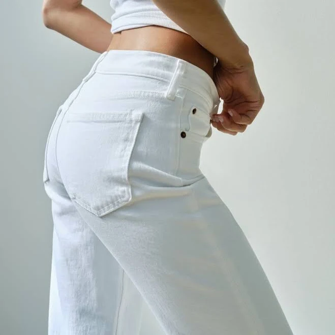bottoms Abercrombie & Fitch Women's Mid Rise 90s Straight Jean Abercrombie & Fitch $59.99