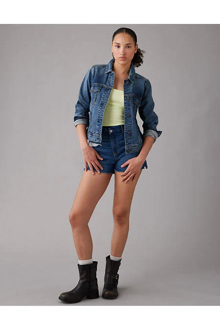 outerwear AE Strigid Classic Denim Jacket American Eagle Outfitters $27.98