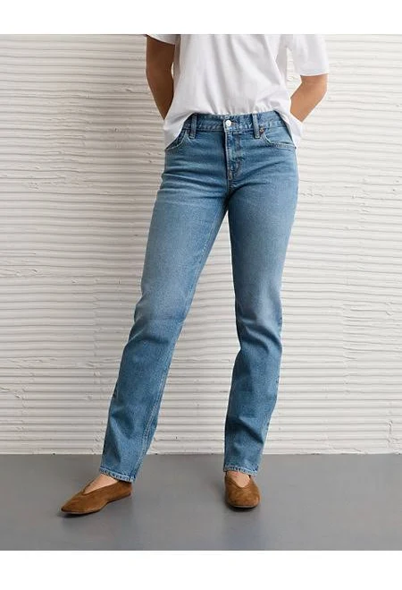 bottom AE Women's High-Waisted Straight Jean American Eagle Outfitters $56.95