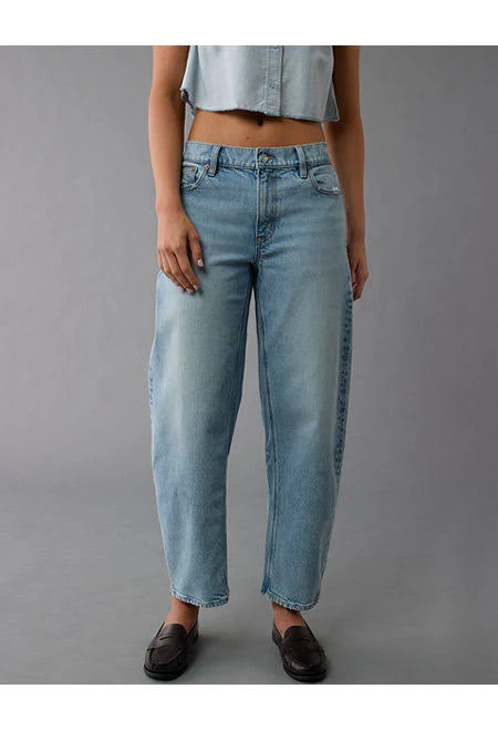 jeans AE Women's Stretch Barrel Jean American Eagle Outfitters $29.99