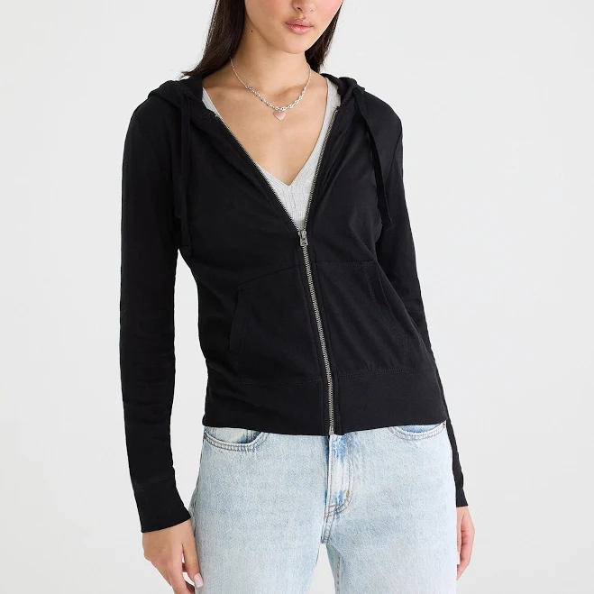 hoodie Aeropostale Women's Lightweight Full-Zip Cotton Hoodie Aeropostale.com $19.75
