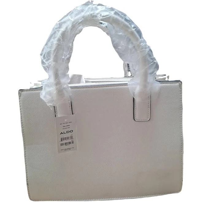 bag Aldo White Leather Structured Top-Handle Bag Vestiaire Collective $39