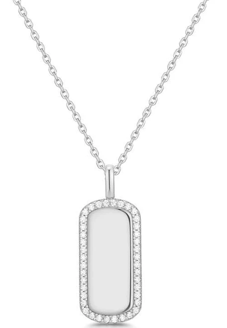 accessory Ania Haie Silver Sparkling Tag Necklace Nordstrom $44.5