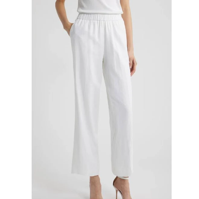 pants Anne Klein Women's Linen-Blend Straight-Leg Ankle Pants Nordstrom $99