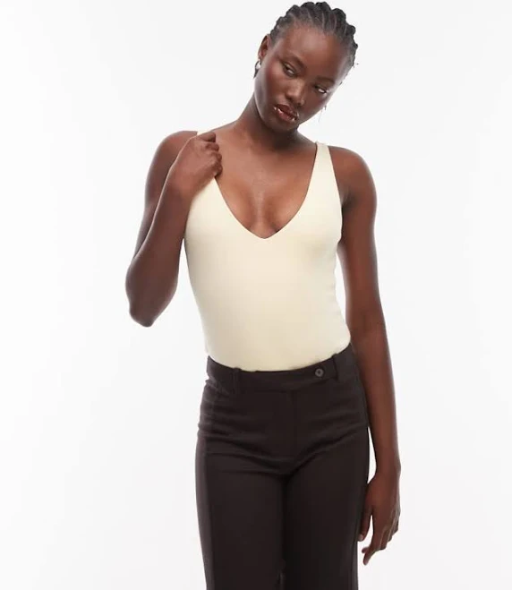 bodysuit ASOS Design Compact Cotton V-Neck Bodysuit ASOS $34.99