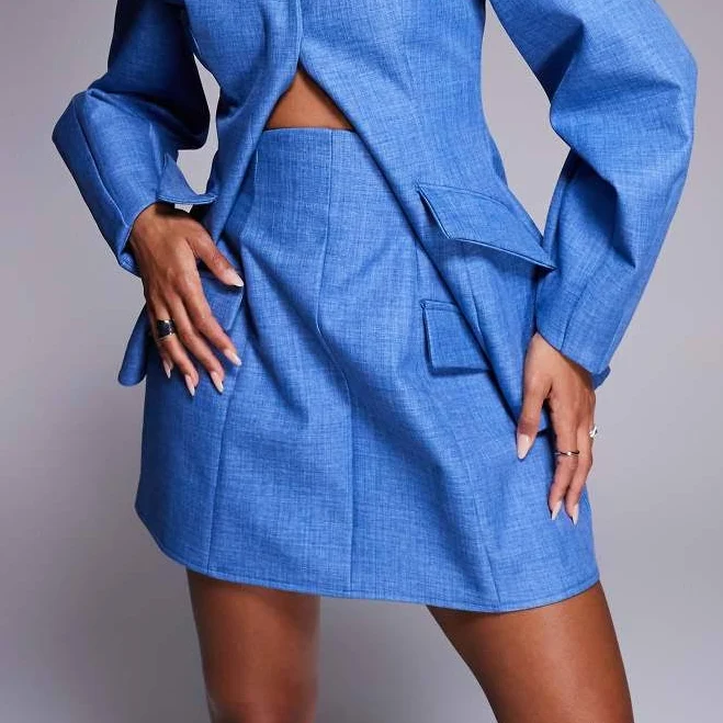 skirt ASOS Luxe Structured Linen Look Sculpted Mini Skirt ASOS $42.49
