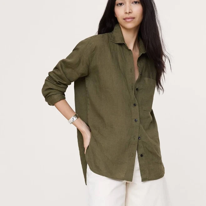 shirt Banana Republic Women's Oversized Linen Shirt Banana Republic $98