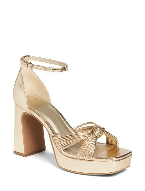 shoes BP. Harlow Ankle Strap Platform Sandal in Gold Light Metallic at Nordstrom, Size 5 Nordstrom $69.95