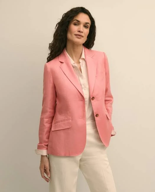 outerwear Brooks Brothers Women's Linen Blend Jacket Brooks Brothers $328