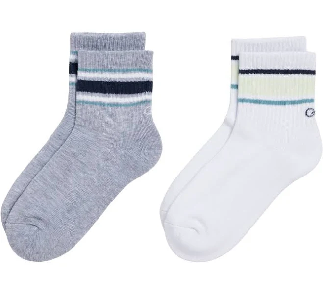accessory Calia Women's Stripe Quarter Crew Socks (2 Pack) DICK'S Sporting Goods $18