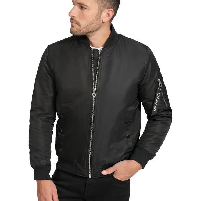 outerwear Calvin Klein Men's Classic Ma-1 Nylon Bomber Jacket Macy's $78