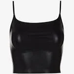top Commando Women's Faux Leather Cami Crop Top Commando $54