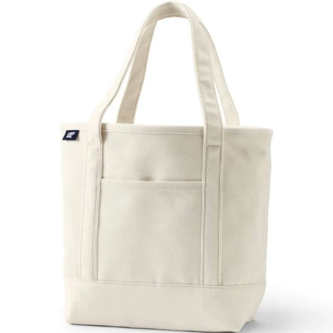 bag Custom Logo Open Top Canvas Tote Bag Lands' End Business Outfitters $28.97