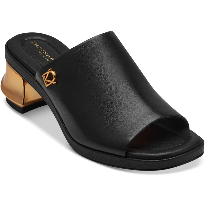 shoes Donna Karan Women's Tinley Leather Peep Toe Mules Macy's $119