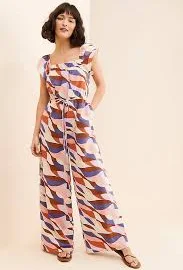 jumpsuit Du Paradis Abstract Wide Leg Jumpsuit anthropologie.com $29.95