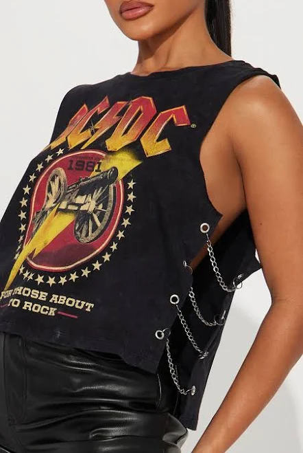 top Fashion Nova Women's For Those About To Rock ACDC Tee Shirt Fashion Nova $23.99