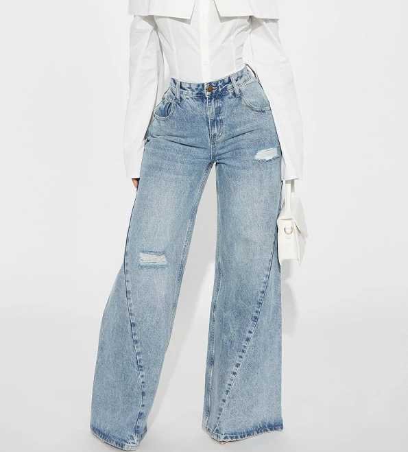 pants Fashion Nova Women's Kyrah Non Stretch Wide Leg Jeans Fashion Nova $23.99