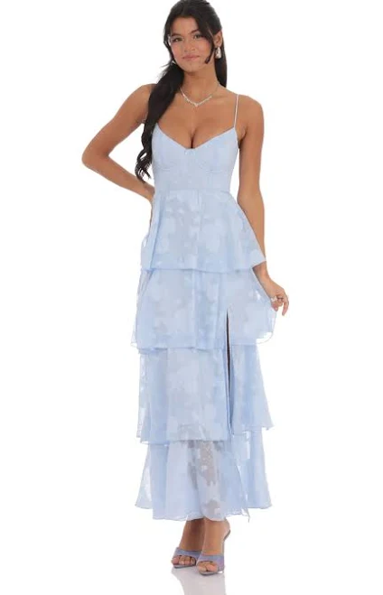 dress Floral Ruffle A-Line Maxi Dress LUCY IN THE SKY $69.9