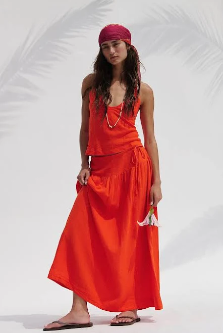 co-ord set Free People Sandshell Linen Skirt Set Free People $98