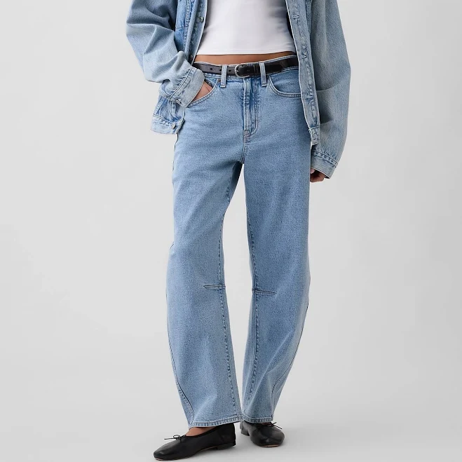 jeans Gap Women's High Rise Barrel Jeans Gap Factory $39.99