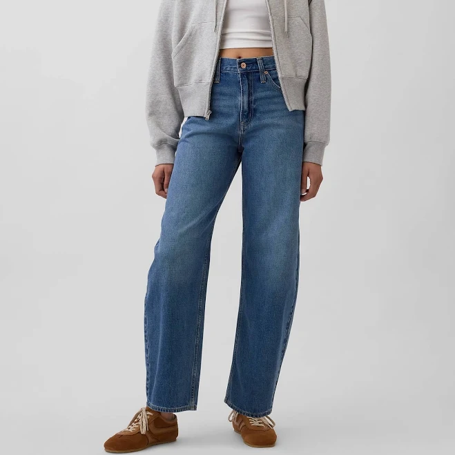 jeans Gap Women's High Rise Barrel Jeans Gap $53