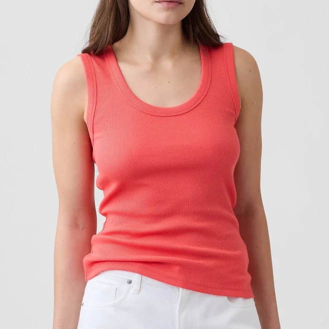 top Gap Women's Ribbed Scoopneck Tank Top Gap Factory $13.99