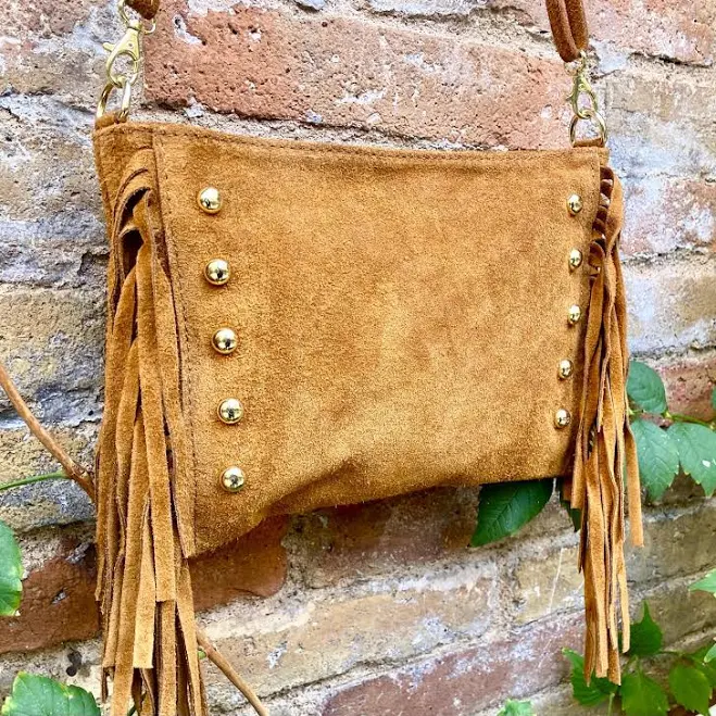 bag Genuine Suede Leather Crossbody Bag Etsy - goodtimesbarcelona $56.34