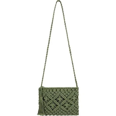 bag Handmade Woven Crochet Crossbody Shoulder Bag Walmart - QiXinKu $17.82