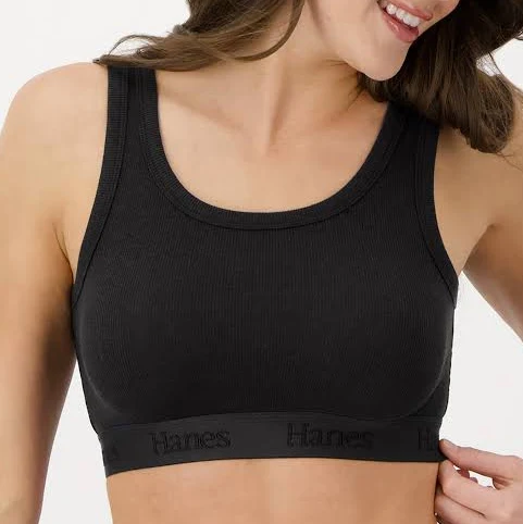 top Hanes Women's Supersoft Comfywear Rib Banded Crop Top Hanes $7.98