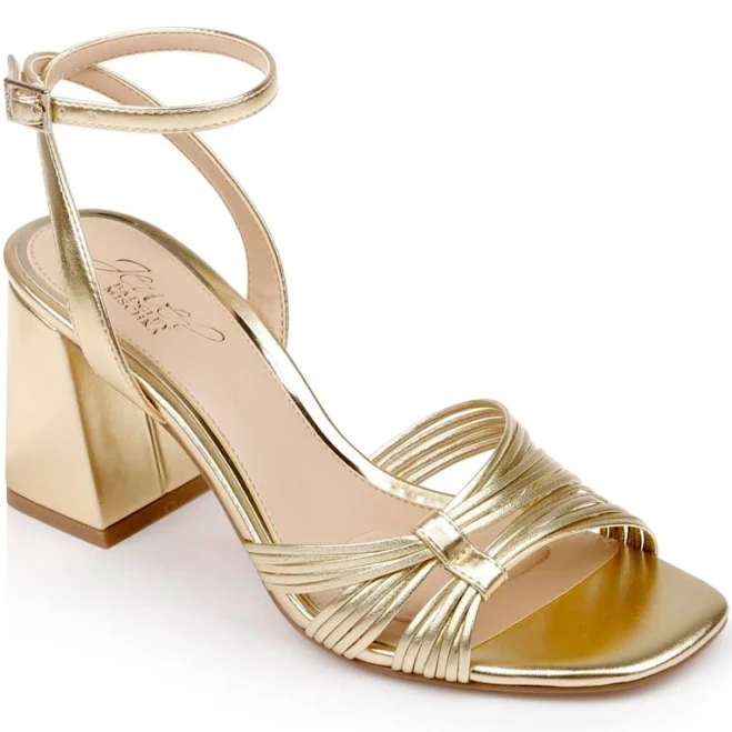 shoes Jewel Badgley Mischka Michelle Block Heel Sandals Macy's $83.3