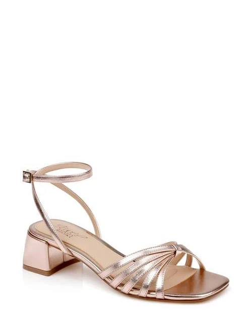 shoes Jewel Badgley Mischka Women's Pasco Square Toe Leather Ankle Strap Sandals Nordstrom $119