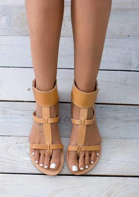 shoes Kasos Women's Natural Leather Gladiator Sandals Etsy - GreekLeatherLab $60.33