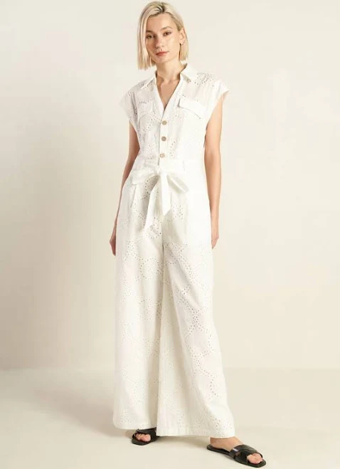 jumpsuit Lady Black Tie Eyelet Jumpsuit Lady Black Tie $82