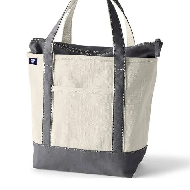 bag Lands' End Medium 5 Pocket Zip Top Canvas Tote Bag Lands' End $49.95