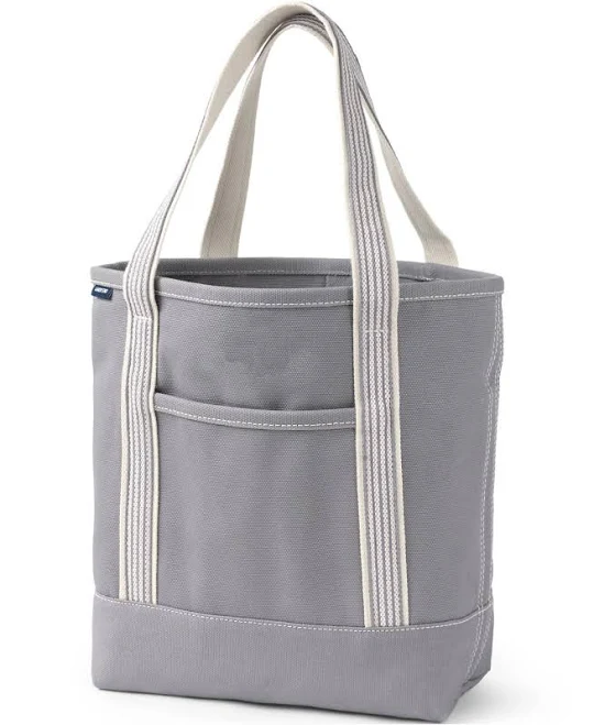 bag Lands' End Women's Medium 5 Pocket Open Top Canvas Tote Bag Macy's $31.47