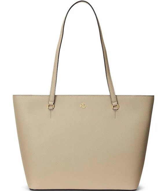 bag Lauren Ralph Lauren Crosshatch Leather Medium Karly Shopper Tote Dillard's $225