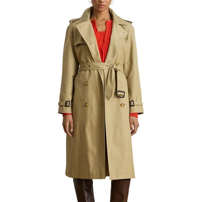 trench coat Lauren Ralph Lauren Double Breasted Cotton Blend Trench Coat Nordstrom $169.99