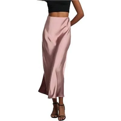 skirt LEVEN Sixteen Women's Satin High Waist A-Line Maxi Skirt Target $89.99