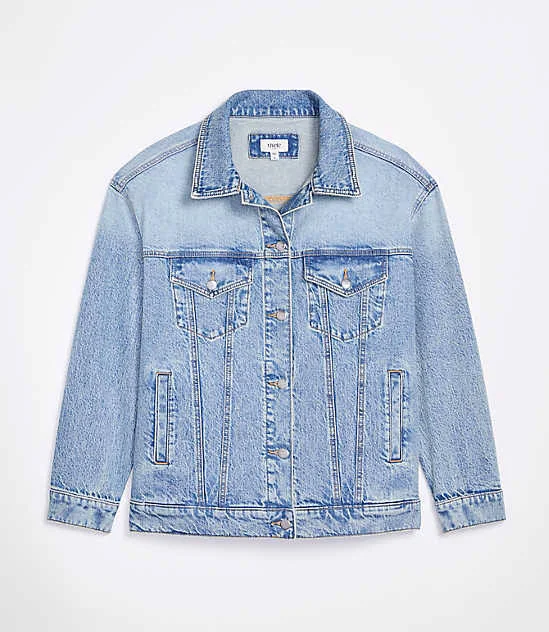 outerwear Loft Women's Oversized Denim Trucker Jacket LOFT $55