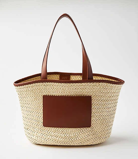 bag Loft Women's Straw Basket Tote LOFT $34.99
