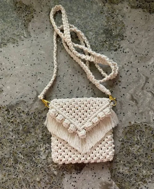 bag Macrame Boho Woven Crossbody Purse Etsy - Seller $59.2