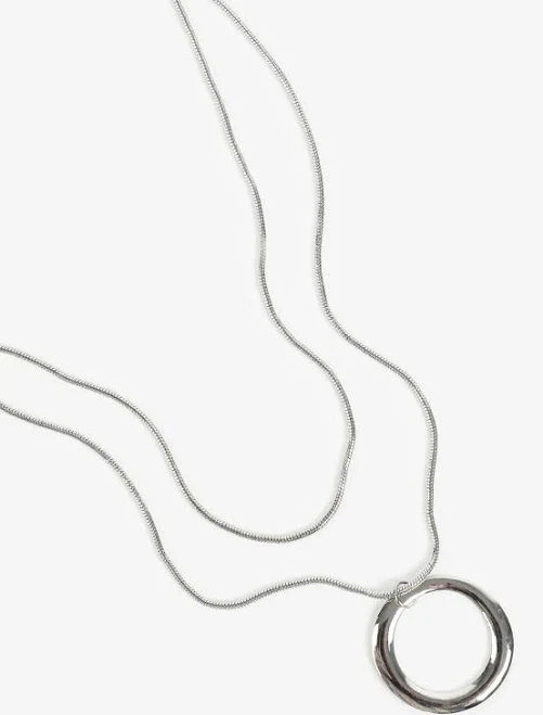 accessory maurices Women's Silver Open Circle Pendant Necklace Maurices $6.98