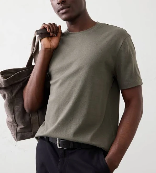 top Men's Luxe Touch Crew-Neck T-Shirt Banana Republic Factory $22.5