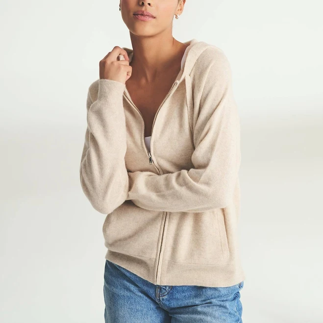 hoodie Naadam Signature Cashmere Zip Up Hoodie NAADAM $268